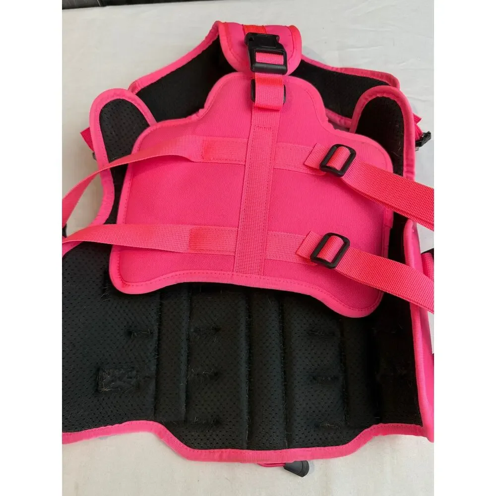 Petnanny Tactical Dog Harness Pink Adjustable No Pull Service Vest Size Large
